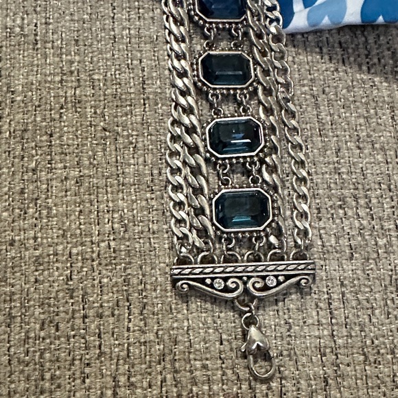 Brighton VTG Le Ritz Blue Swarovski Crystals bracelet - Picture 2 of 5